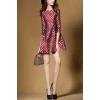 TE923XNH Europe fashion heart print jacquard weave A-line dress