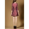 TE923XNH Europe fashion heart print jacquard weave A-line dress