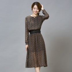 TE9548JDYJ Korean style shivering autumn fashion chiffon dress