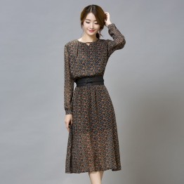 TE9548JDYJ Korean style shivering autumn fashion chiffon dress