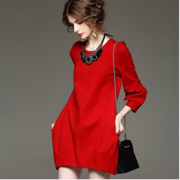 TE6013DFT Europe fashion puff sleeve ballon skirt dress