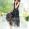 TE9848MSJ Stars print bohemia sleeveless chiffon maxi dress