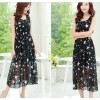 TE9848MSJ Stars print bohemia sleeveless chiffon maxi dress