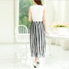 TE9852MSJ Korean fashion color matching slim waist long dress