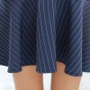 TE9857MSJ Preppy style stripes splicing autumn dress