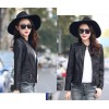 TE0291XYW New style Korean fashion stand collar PU leather jacket