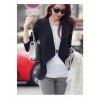 TE0839DNFS Korean fashion slim zipper ornament little suit