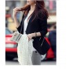 TE0839DNFS Korean fashion slim zipper ornament little suit