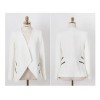 TE0839DNFS Korean fashion slim zipper ornament little suit