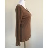 TE0856DNFS Hot sale rib cotton v-neck long sleeve t-shirt