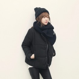 TE1013LRFS Simple design short cotton-padded coat