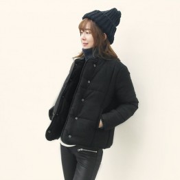 TE1013LRFS Simple design short cotton-padded coat