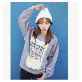 TE1130SLQL Korean style print wool sweatshirt