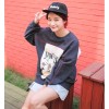 TE1130SLQL Korean style print wool sweatshirt