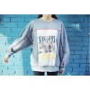 TE1130SLQL Korean style print wool sweatshirt