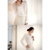 TE1418GJ Europe style joker spandex chiffon long sleeve blouse