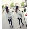 TE121XRXM New style loose irregular fleece hooded coat