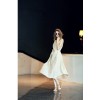 TE1223GJWL Fashion back buttons belt sleeveless dress