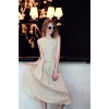 TE1223GJWL Fashion back buttons belt sleeveless dress