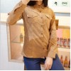 TE1283DYH Korean fashion corduroy long sleeve shirt