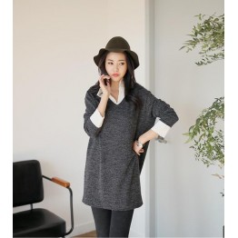 TE1550TGFS Shirt collar fake two piece loose tops