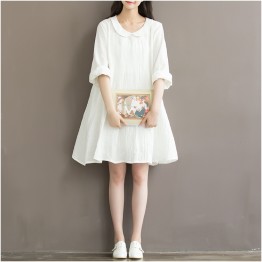 TE1632MLCS Literature and art embroidery peter pan collar vintage dress