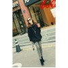 TE1635RHDM Korean fashion loose turtleneck large size t-shirt