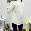 TE1652MLCS Cartoon robot print simple white shirt