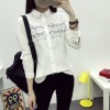 TE1654MLCS Embroidery fresh comfortable white shirt