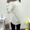 TE1654MLCS Embroidery fresh comfortable white shirt