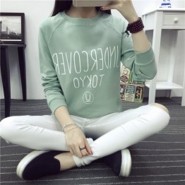 TE1656MLCS Letters print irregular fresh cotton sweatshirt