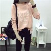 TE1656MLCS Letters print irregular fresh cotton sweatshirt