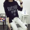 TE1656MLCS Letters print irregular fresh cotton sweatshirt