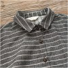 TE1663MLCS Vintage cotton stripes checks loose dress