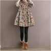TE1664MLCS Forest vintage suede print dress