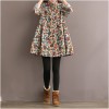 TE1664MLCS Forest vintage suede print dress