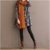 TE1664MLCS Forest vintage suede print dress