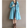 TE1665MLCS Shivering print long sleeve bowtie neck loose dress