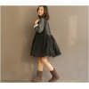 TE1667MLCS Vintage sleeveless corduroy vest dress