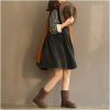 TE1667MLCS Vintage sleeveless corduroy vest dress