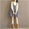 TE1667MLCS Vintage sleeveless corduroy vest dress