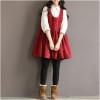 TE1667MLCS Vintage sleeveless corduroy vest dress