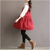 TE1667MLCS Vintage sleeveless corduroy vest dress