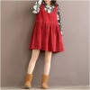 TE1667MLCS Vintage sleeveless corduroy vest dress