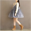 TE1667MLCS Vintage sleeveless corduroy vest dress