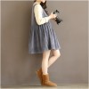 TE1667MLCS Vintage sleeveless corduroy vest dress