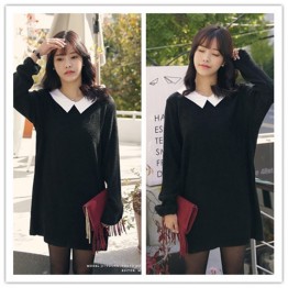 TE2143ALFS Korean fashion sweet shirt collar joker dress