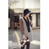 TE2145ALFS Europe fashion warm sleeveless long coat