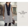 TE2145ALFS Europe fashion warm sleeveless long coat