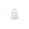 TE2151ALFS Fashion casual pure white pullover t-shirt